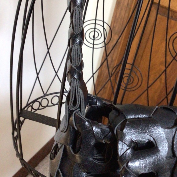 Black vintage crossbody bag, - Picture 3 of 7